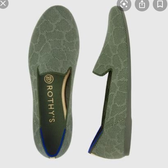 Rothy's Shoes - Rothy’s Women’s Green Giraffe Loafers size 7
